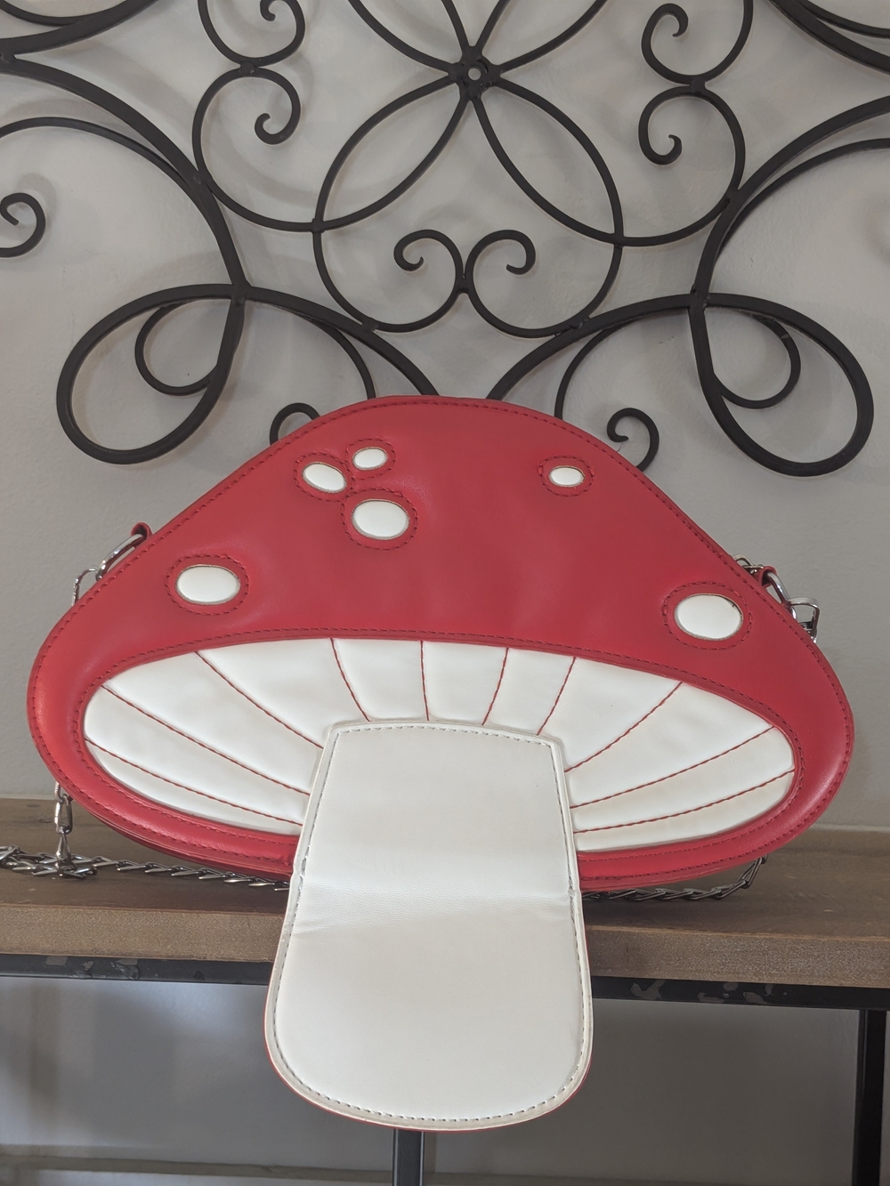 Red and White Mushroom Crossbody Purse Cottagecore Whimsy